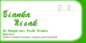 bianka misak business card