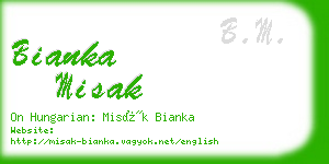 bianka misak business card